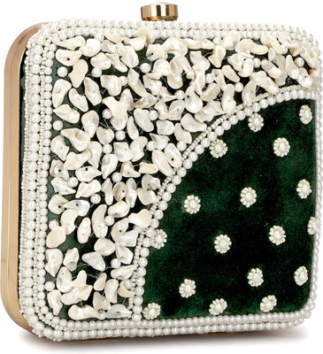 Zari and Fashion Party Green  Clutch