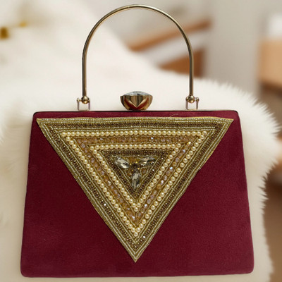 Bella Moda Party Maroon  Clutch