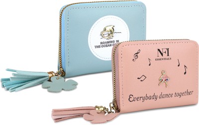 NFI essentials Casual Blue, Pink  Clutch(Pack of: 2)