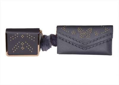 Sunesh Creation Casual Black  Clutch(Pack of: 2)