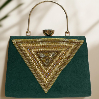 Bella Moda Party Green  Clutch