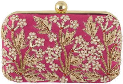 Tooba Handicraft Party Pink  Clutch