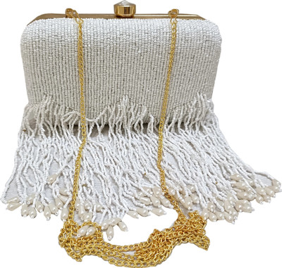 Zari and Fashion Party White  Clutch