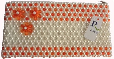 ROSY Party, Casual Orange, White  Clutch