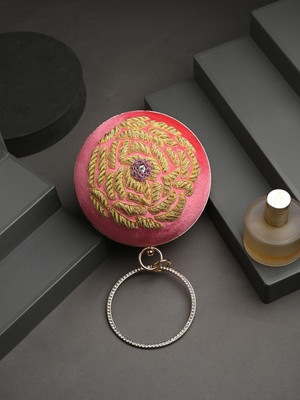 Tooba Handicraft Party Pink  Clutch