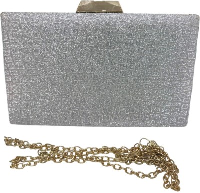 Wengvo Casual, Formal, Party Silver  Clutch