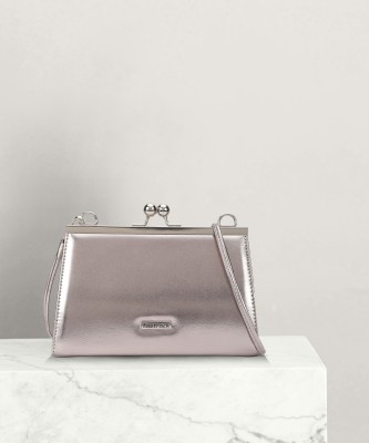 Fastrack Party Silver  Clutch