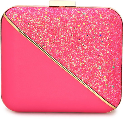 Tooba Handicraft Party Peach, Multicolor  Clutch