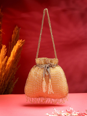 Anekaant Party Gold  Clutch
