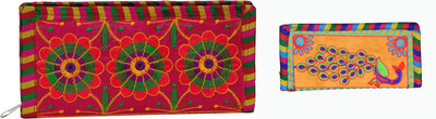 Sunesh Creation Casual, Party Yellow, Orange  Clutch