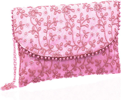 KUBER INDUSTRIES Formal, Party Pink  Clutch