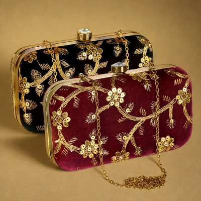 KUBER INDUSTRIES Casual Multicolor  Clutch(Pack of: 2)