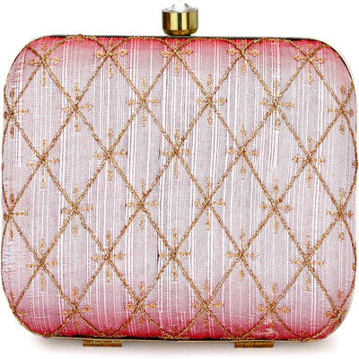 Tooba Handicraft Party Pink  Clutch
