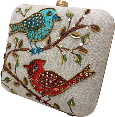 Zari and Fashion Party White  Clutch