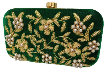 Zari and Fashion Party Green  Clutch