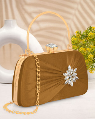Misha Casual, Formal, Party Brown  Clutch