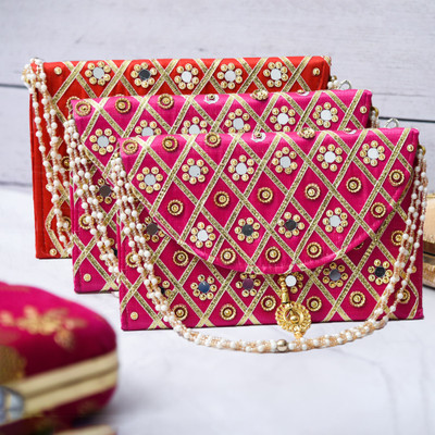 KUBER INDUSTRIES Casual Multicolor  Clutch(Pack of: 3)