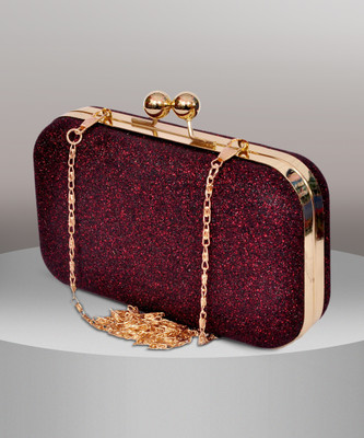 Sandali Handicraft Party Brown  Clutch