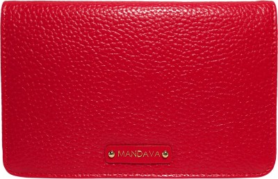 MANDAVA Women Casual, Evening/Party, Formal, Travel, Trendy Red Artificial Leather Wallet(2 Card Slots)