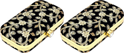 KUBER INDUSTRIES Party Black  Clutch