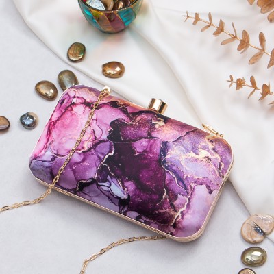 Swisni Party Purple  Clutch