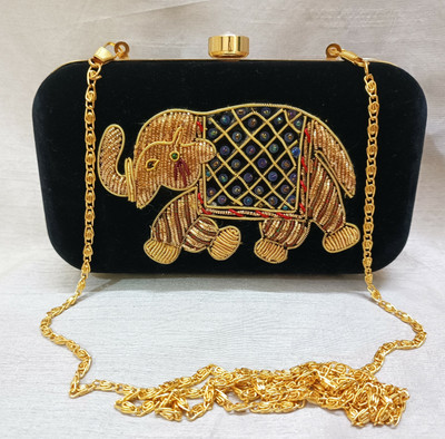 Zari and Fashion Party Black  Clutch