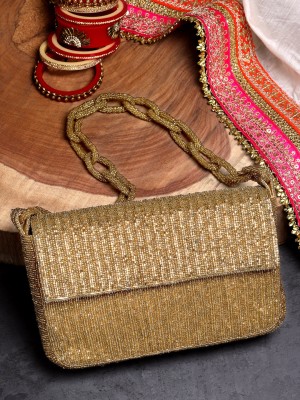 Anekaant Party Gold  Clutch