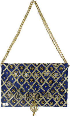 KUBER INDUSTRIES Party Blue  Clutch