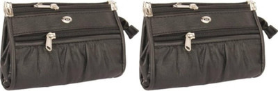 BABERWAL ENTERPRISES Casual, Formal, Party Black, Black  Clutch(Pack of: 2)