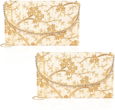 KUBER INDUSTRIES Party Yellow  Clutch(Pack of: 2)