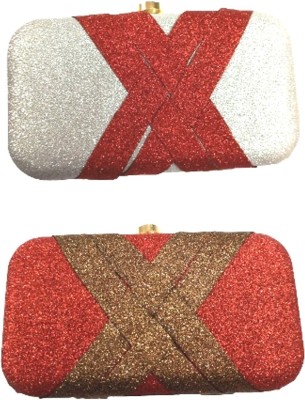 BABERWAL ENTERPRISES Party Multicolor  Clutch(Pack of: 2)