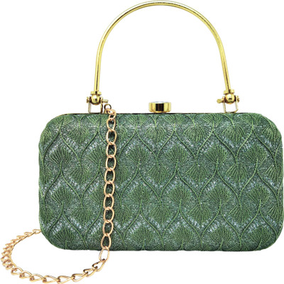 Fandu collection Party Green  Clutch