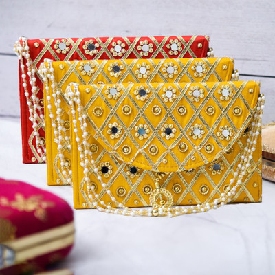 KUBER INDUSTRIES Casual Multicolor  Clutch(Pack of: 3)