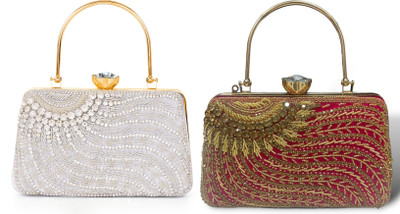 Seamount Party Silver, Pink  Clutch(Pack of: 2)