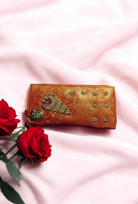 MS COLLECTIONS Casual Orange  Clutch
