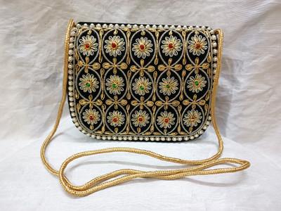 Zari and Fashion Party, Casual, Formal Black  Clutch