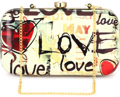 Zari and Fashion Party Cream  Clutch