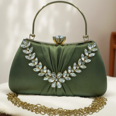 troveo Party Green  Clutch