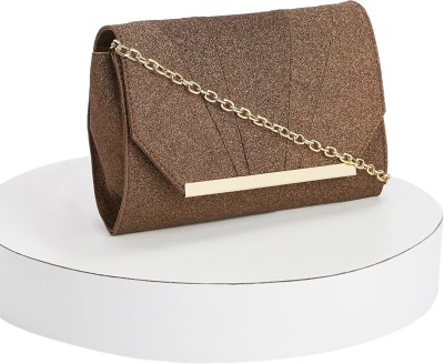 Forever Glam By Pantaloons Casual Brown  Clutch