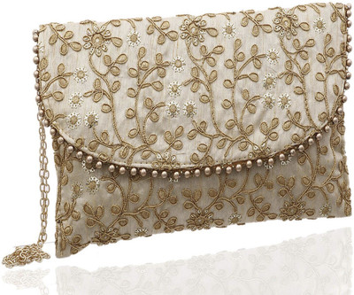 KUBER INDUSTRIES Party Cream  Clutch