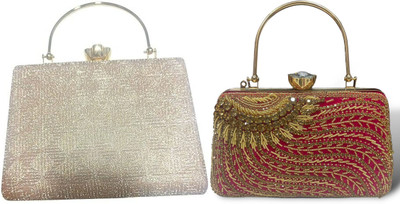 Seamount Party Gold, Pink  Clutch(Pack of: 2)
