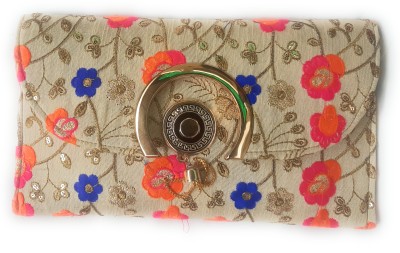 Unique Fashion Casual Multicolor, Cream  Clutch