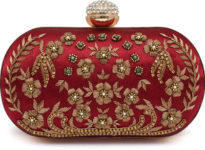 FOR THE BEAUTIFUL YOU Party Maroon  Clutch