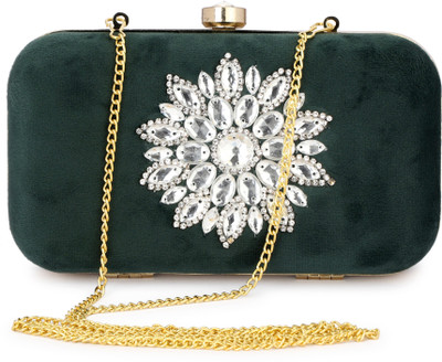 Zari and Fashion Party Green  Clutch