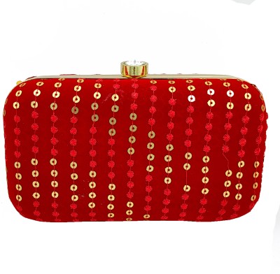 Tanishqa Creations Casual, Party Red  Clutch