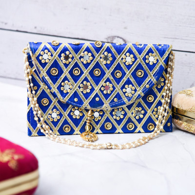 KUBER INDUSTRIES Casual Blue  Clutch
