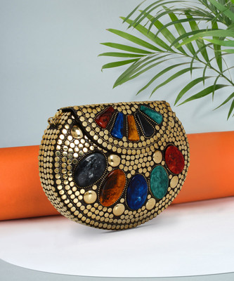 Anekaant Party Gold  Clutch