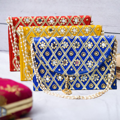 KUBER INDUSTRIES Casual Multicolor  Clutch(Pack of: 3)