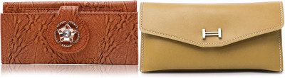 FLANKER Casual Beige, Red  Clutch(Pack of: 2)