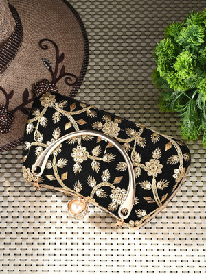 Toobacraft Party Black, Gold  Clutch